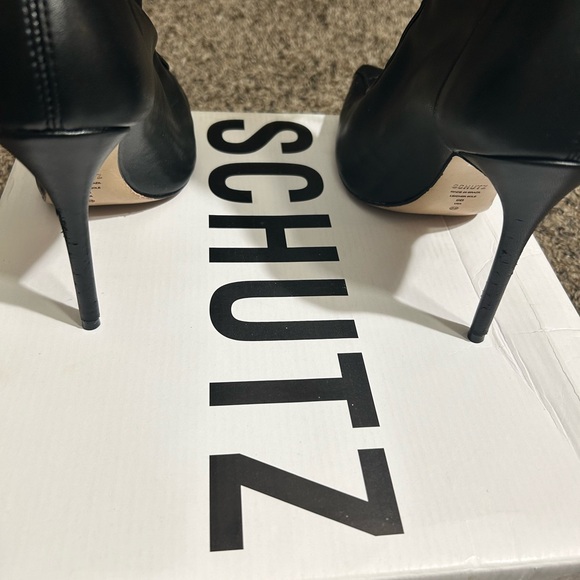 Gently worn Schutz lace up ankle booties with box size 9 - Picture 4 of 10